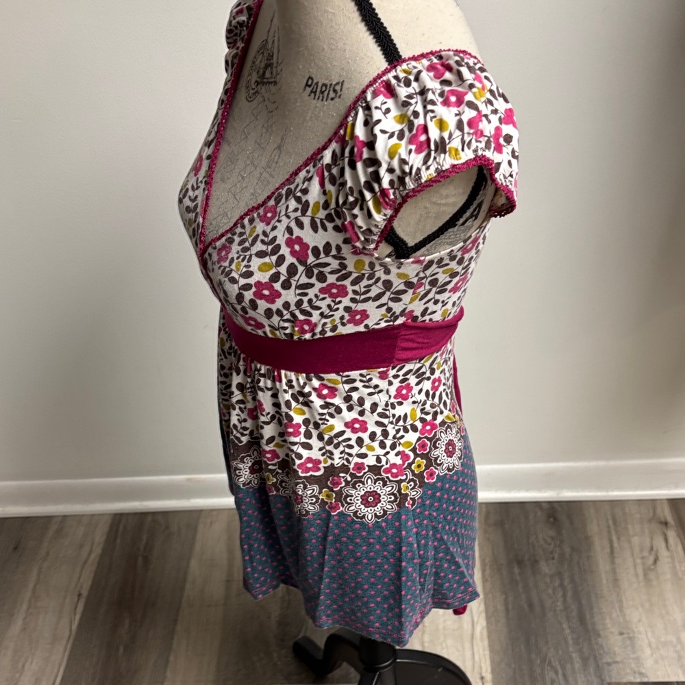 Y2K Floral V-Neck Blouse - Picture 3 of 15